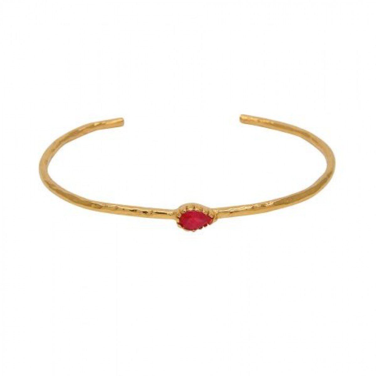 Bracelet Claudine Améthyste/grenat/hessonite plaqué or - photo 42