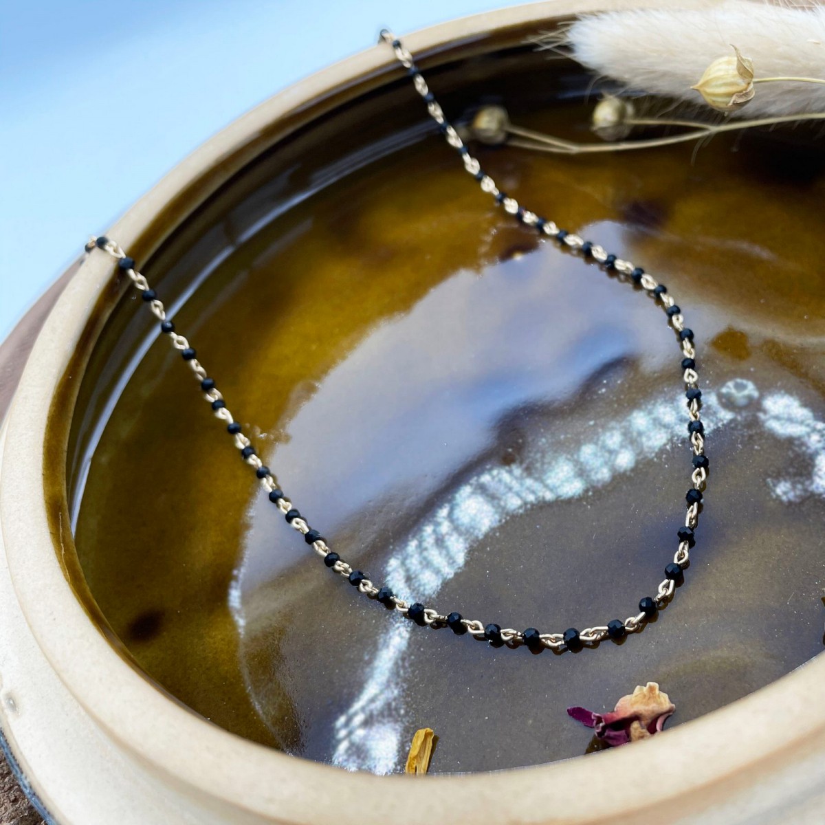 Collier ras de cou perles et Amazonite Lucinda - photo 34