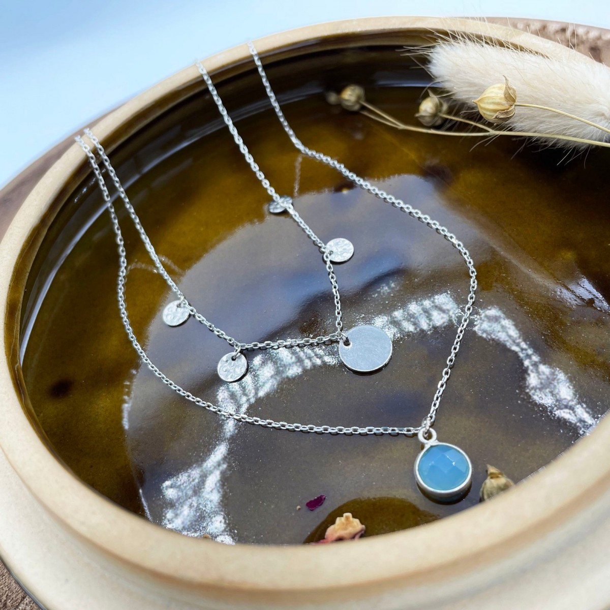 Collier doré et labradorite - photo 46