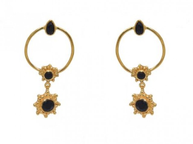 Boucles dorées et onyx noire - photo 10