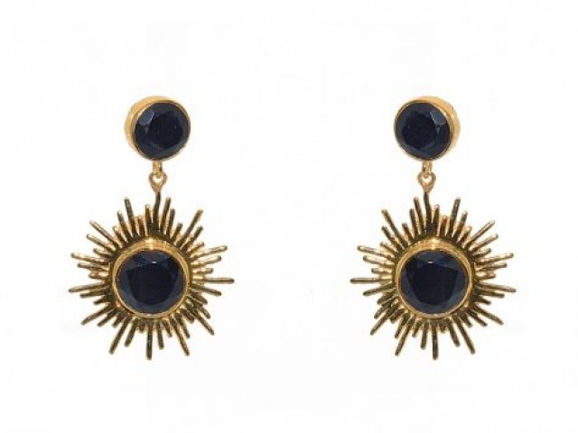 Boucles dorées soleil et onyx noire - photo 10