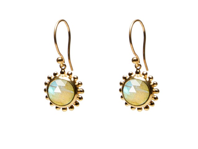 Earrings sun and stone Labradorite - photo 10