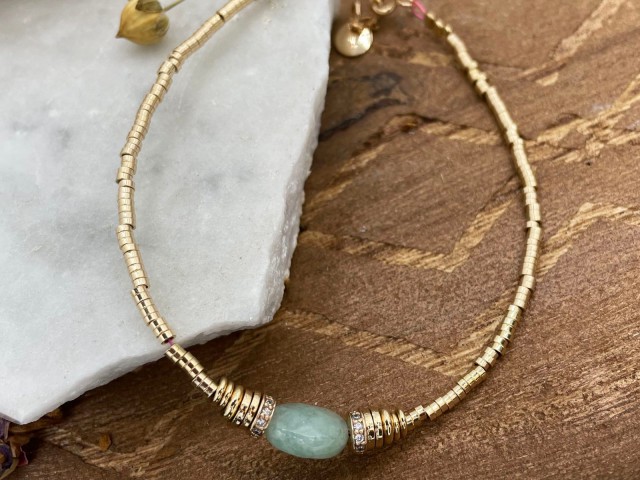 Bracelet perles et Amazonite Lucinda - photo 11