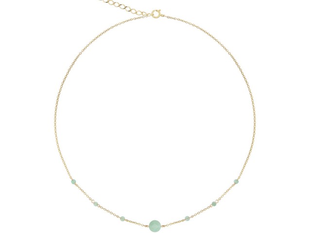 Collier Divine Aventurine plaqué or - photo 10