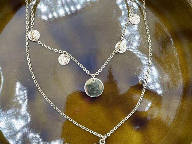 Collier Miniardise Labradorite plaqué or - photo 10