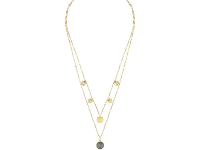 Collier Miniardise Labradorite plaqué or - photo 11