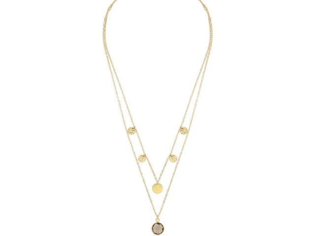 Collier Miniardise Quartz fumé plaqué or - photo 10