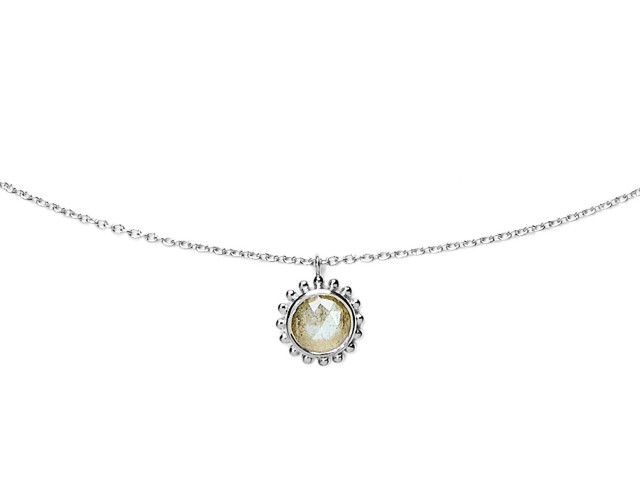 Collier pendantif soleil argent labradorite - photo 10