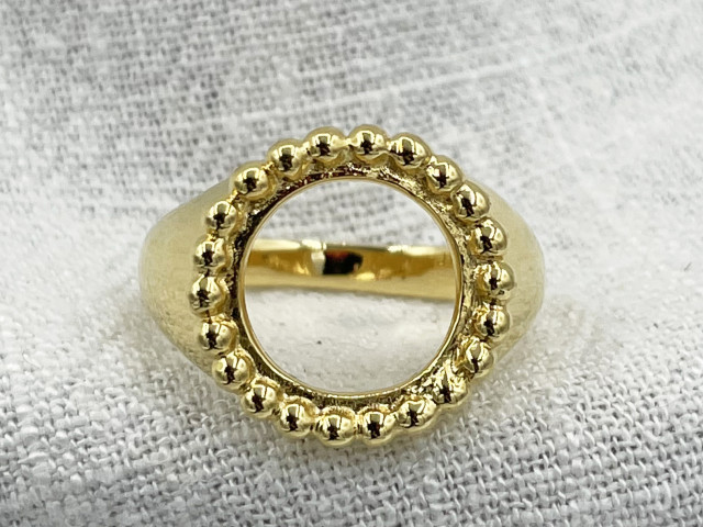 Perled signet ring T 52 - photo 11