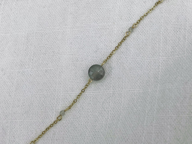 Collier Divine Labradorite plaqué or - photo 11