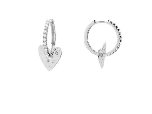 Boucles Heart Hoops argentées - photo 10