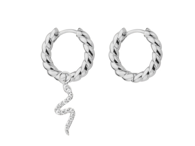 Boucles Twisty et son grigri Little Serpiente argenté - photo 10