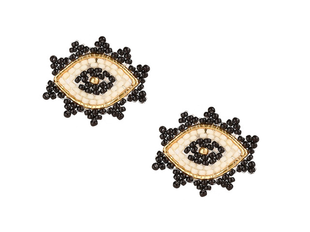 Boucles Golden Evil Eyes noires - photo 10